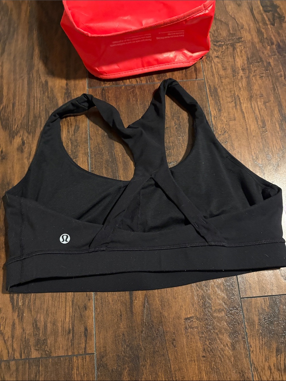 Lululemon Black Racerback Sports Bra 16 pit to pit - Picture 3 of 7